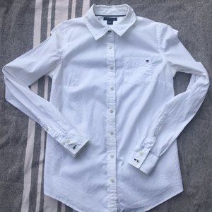 White cotton Tommy Hilfiger button up